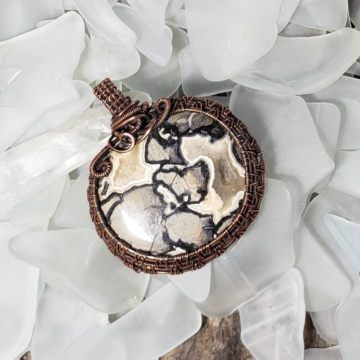 Septarian Pendant - Mother Of Metal - For Her - For Him - For Necks-Charms & Pendants