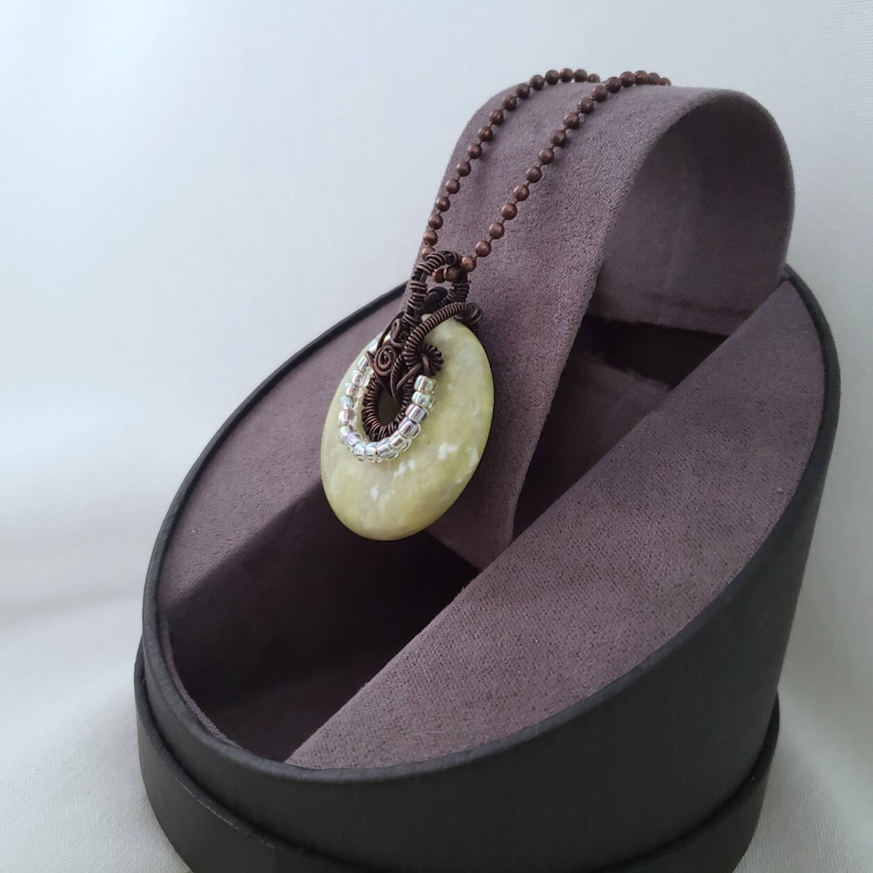 Serpentine Doughnut Necklace - Mother Of Metal - For Her - For Necks - serpentine-Necklaces